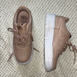 Nike Tan Sneakers with White Soles